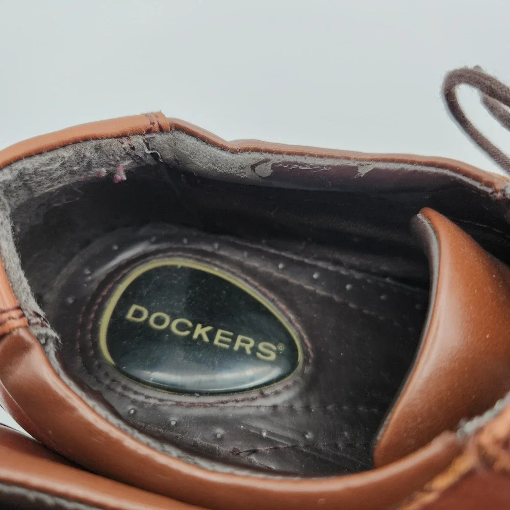 Dockers Endow 90-27242 Oxford Men's US‎ 9M Brown Leather Square Toe Dress Shoes
